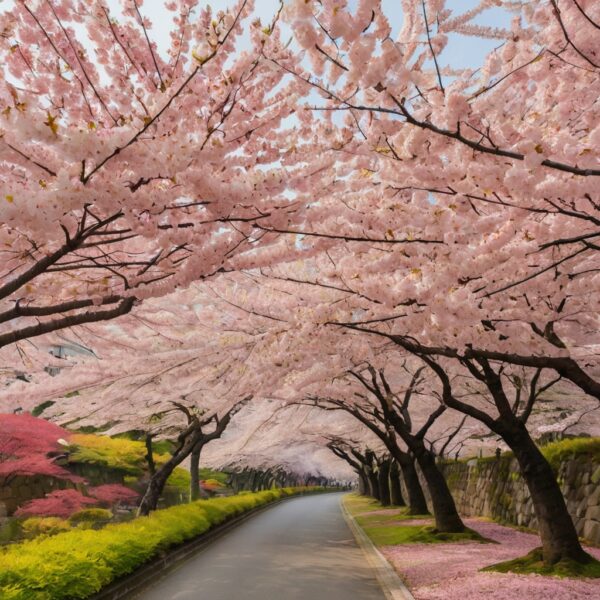 Sakura bloom season in Japan