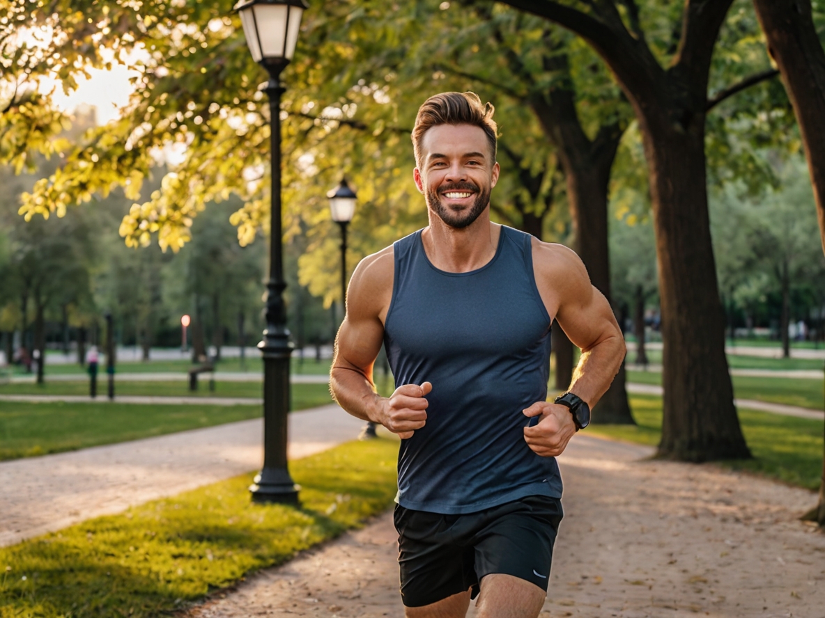 running in the park