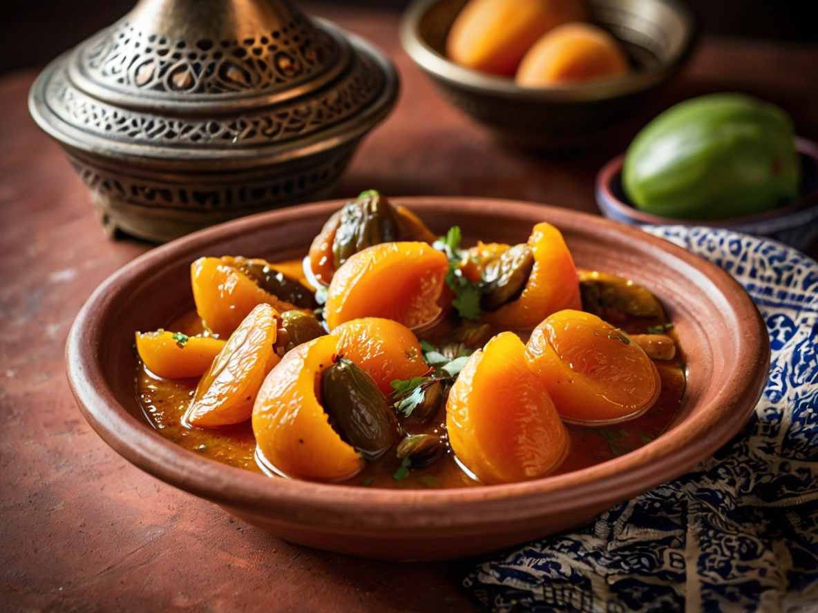 Moroccan tagine with apricots