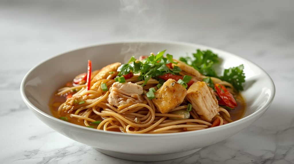 Азиатская лапша с курицей